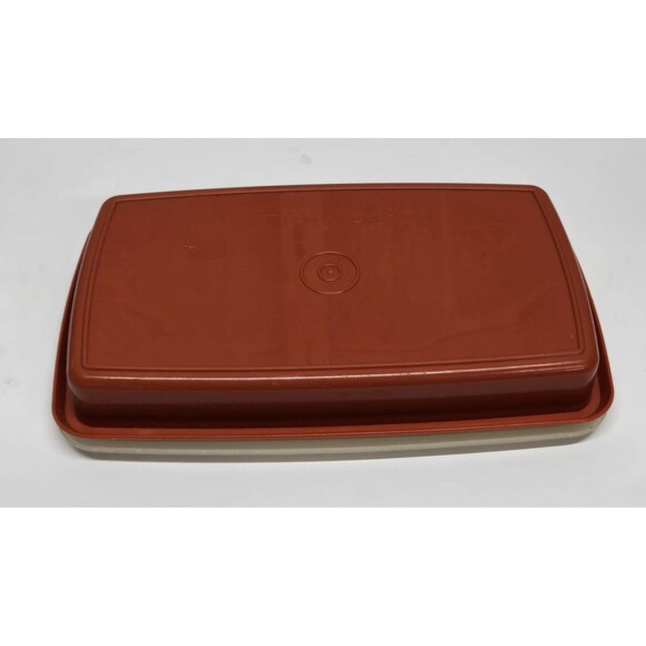 Tupperware Deli Meat Coldcut Storage Container Paprika with Lid Set of 2 - Picture 7 of 13